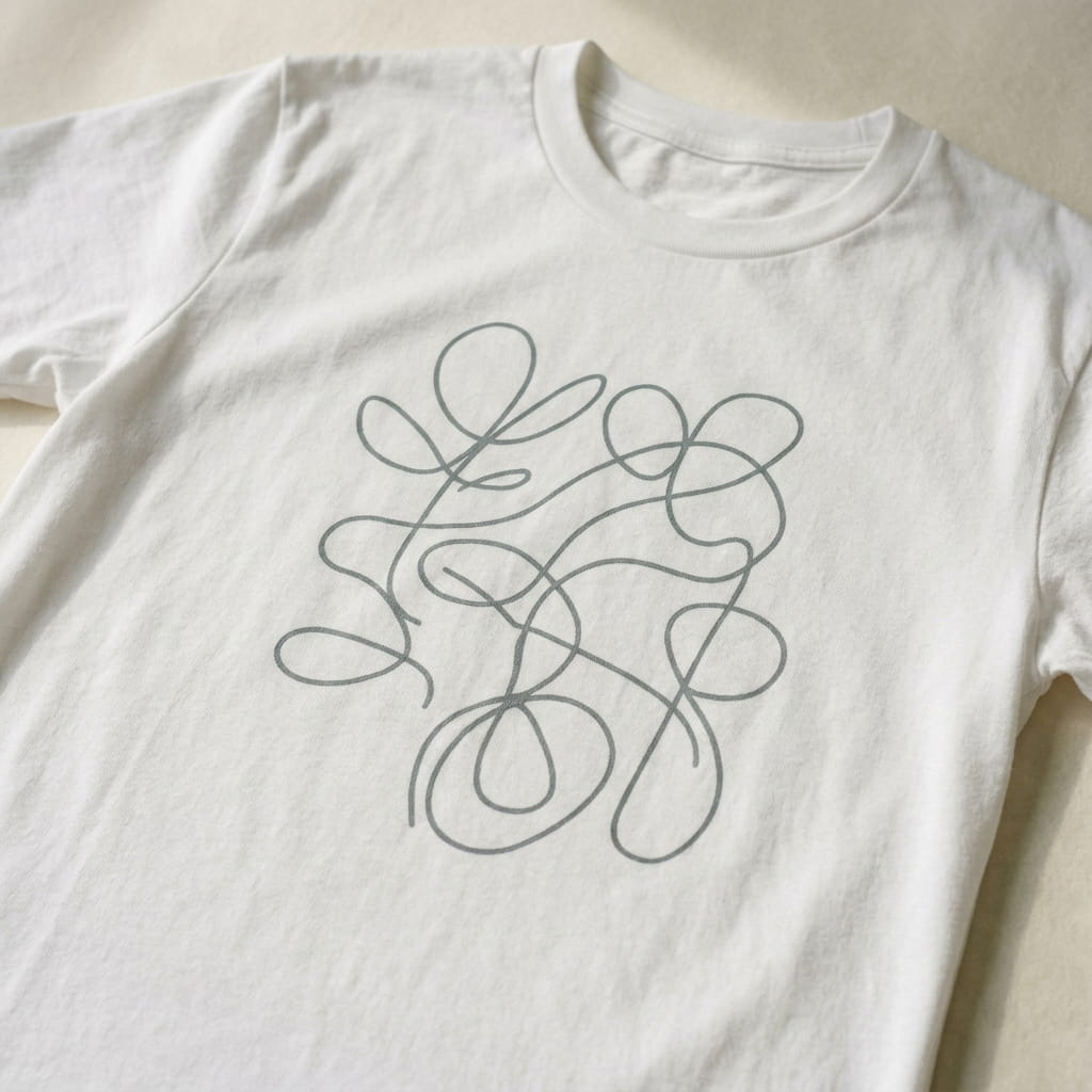 Soft soaked-in water-based-printed apparel