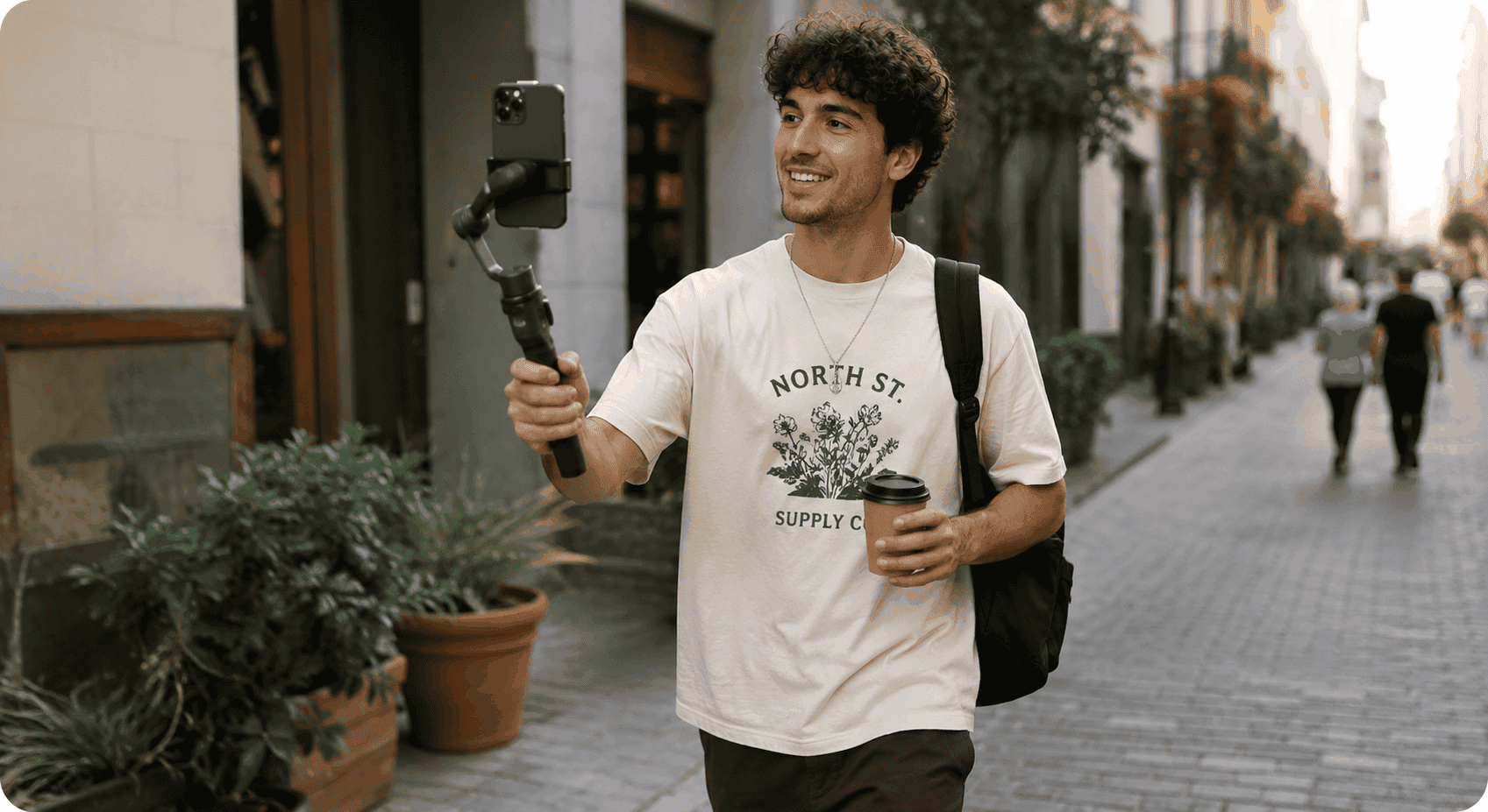 Influencer with custom apparel