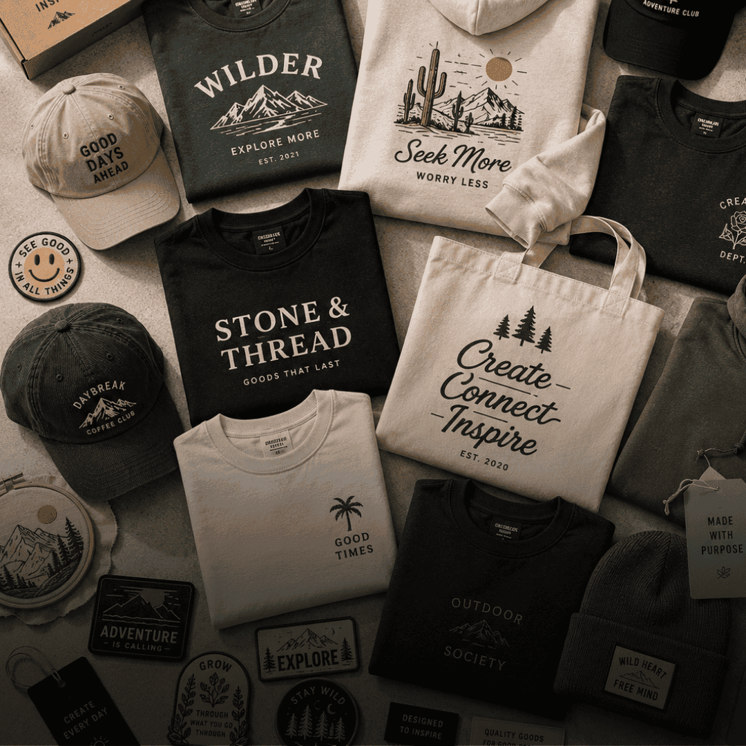 Custom event merch