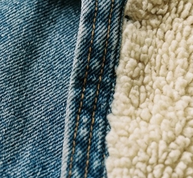 Sherpa-Lined Denim material texture