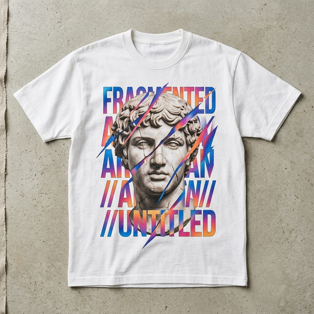 Vivid full-color DTG print on a cotton t-shirt