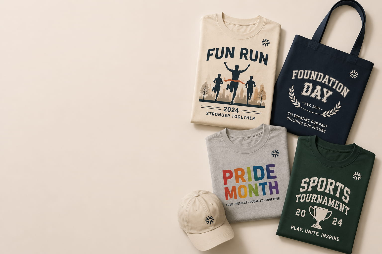 Custom event merchandise decorated by DTLA Print