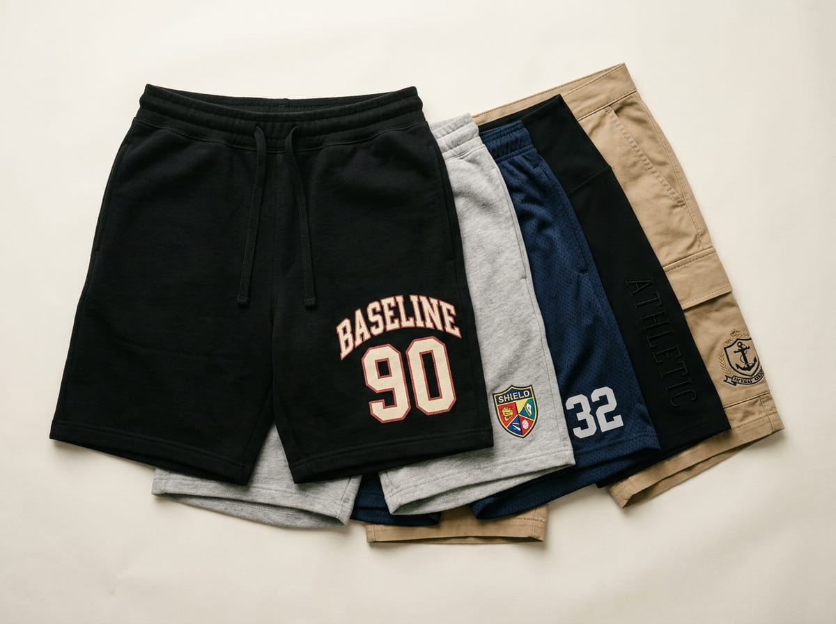 Stack of shorts in bulk for a gym and team order