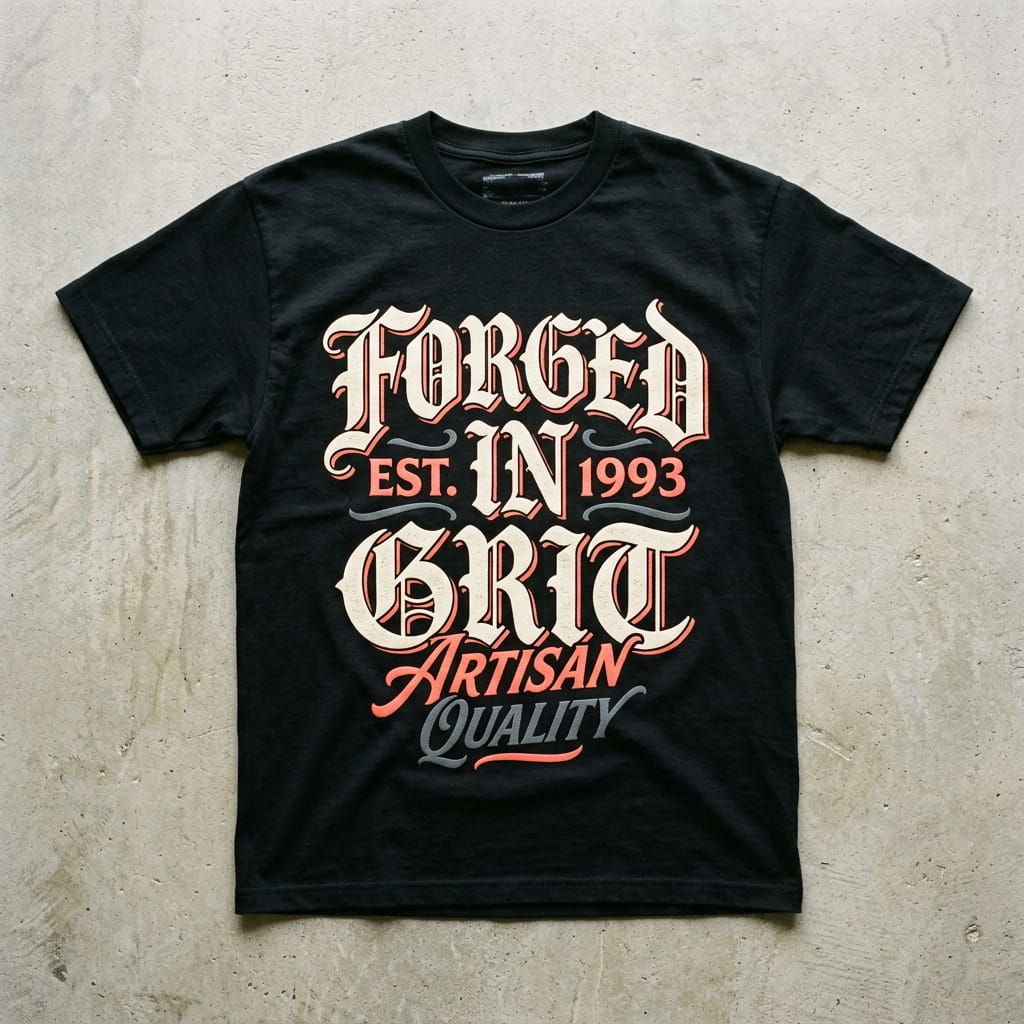 Bold full-front screen print on a cotton t-shirt