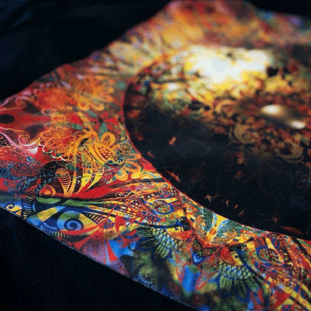 DTG-printed apparel with a full-color streetwear graphic