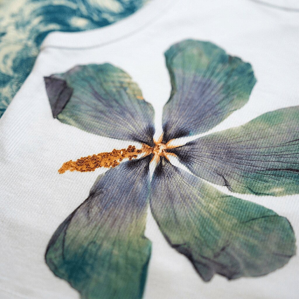 DTG-printed apparel with a full-color streetwear graphic
