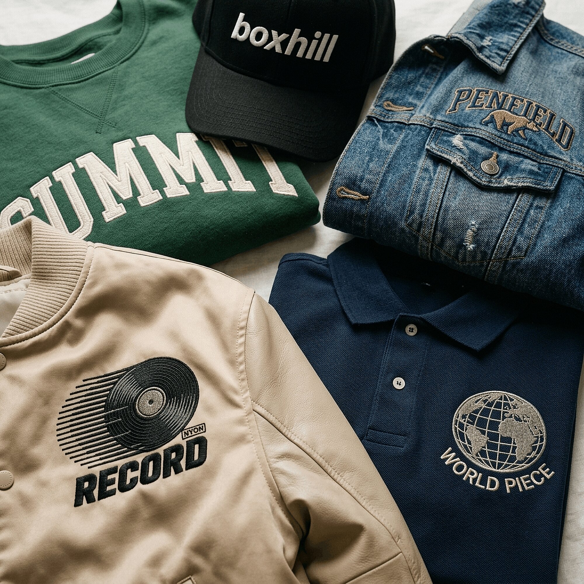 Custom embroidered apparel proofs