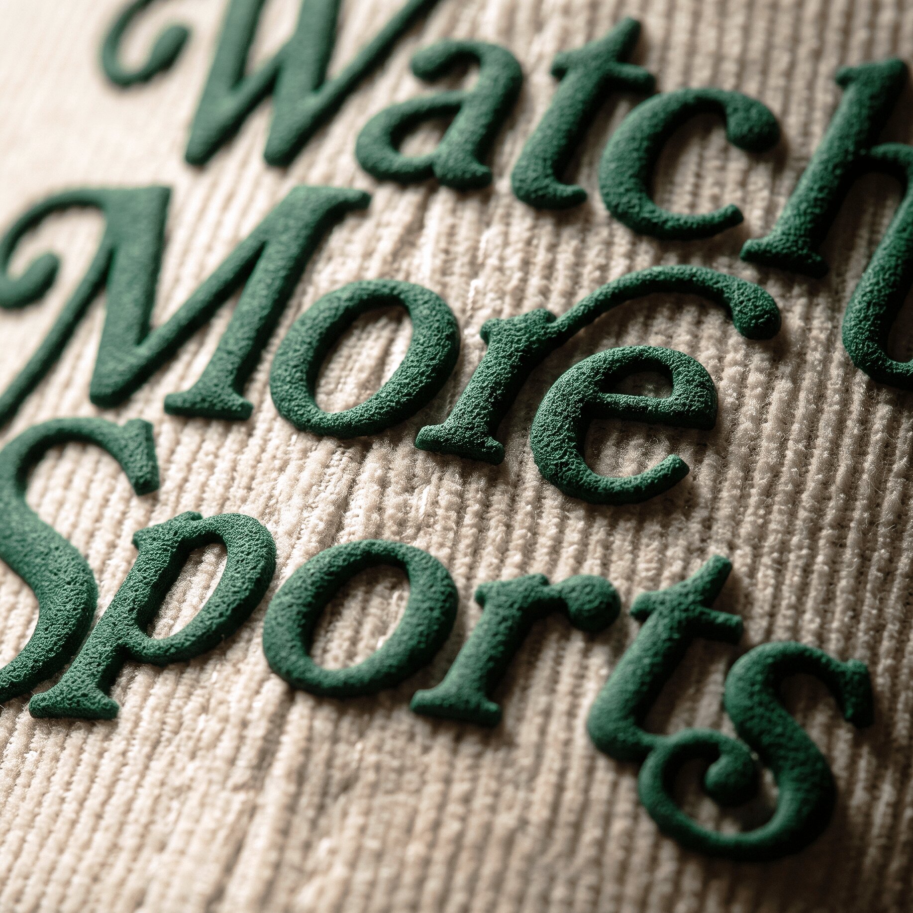 Close-up of a sharp-edged high-density screen print