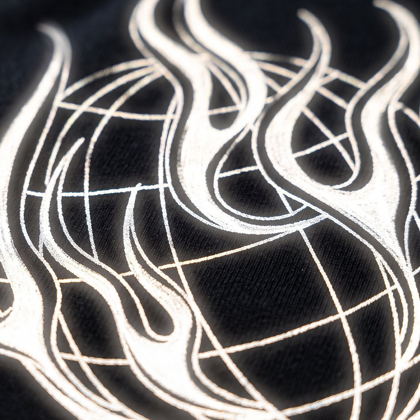 3M reflective print glowing bright under light