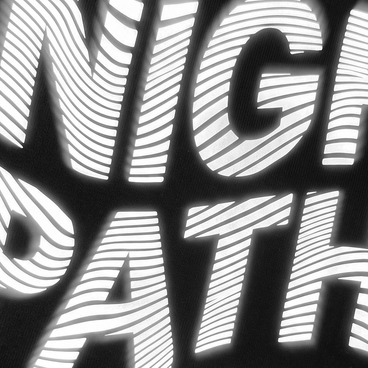 3M reflective screen print on a cotton garment