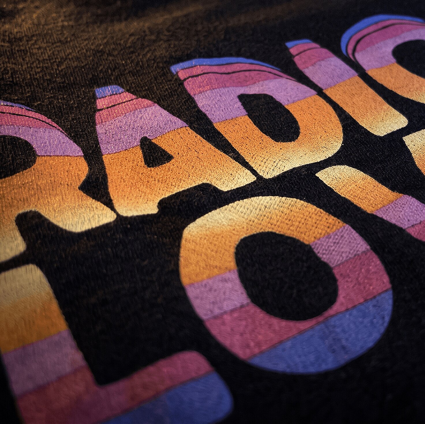 Bold full-front screen print on a cotton t-shirt