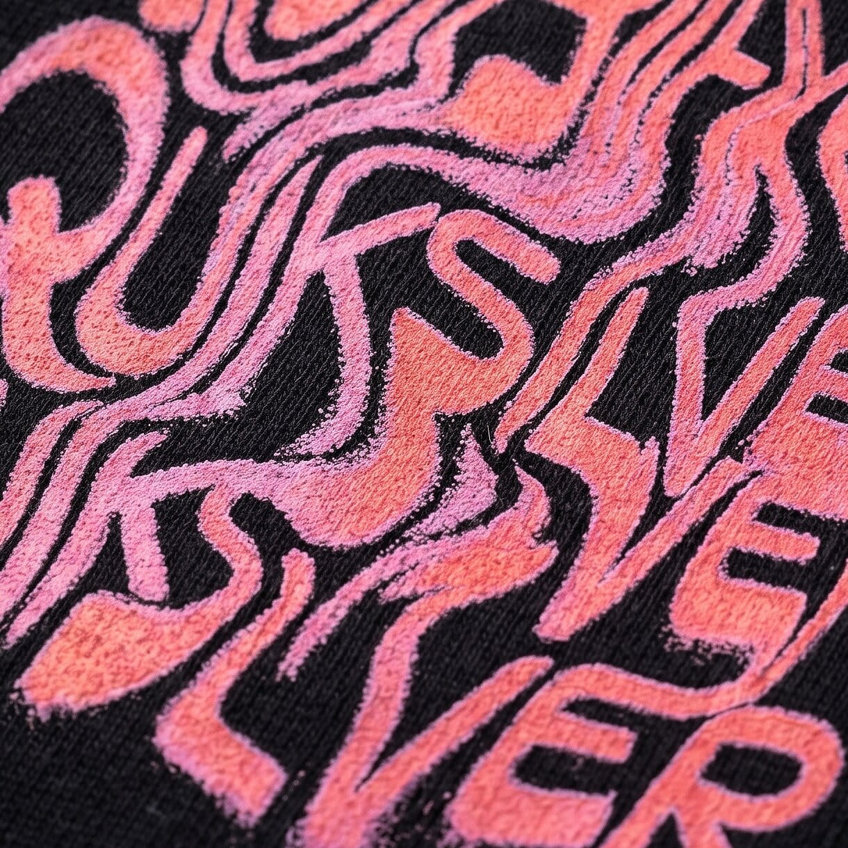 Soft soaked-in water-based-printed apparel