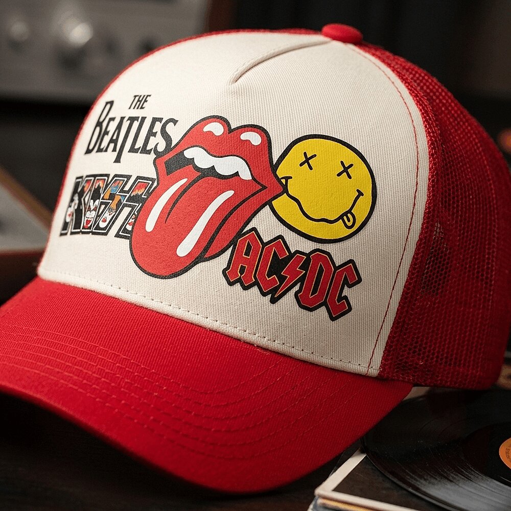 Full-color water-based transfer applied to a trucker hat foam front panel