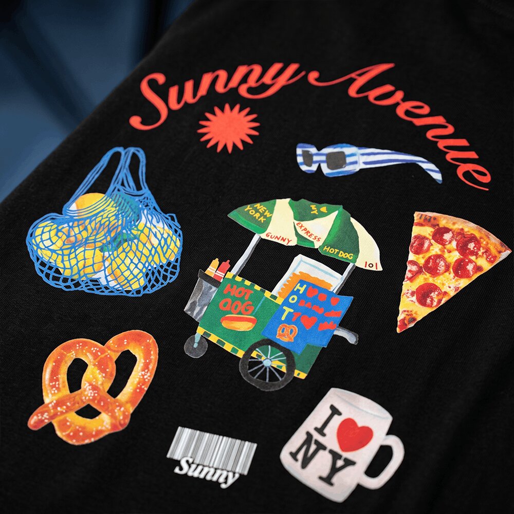 Photo-real full-color water-based transfer print on a cotton t-shirt