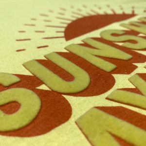 yellow flocking print