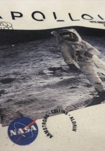Apollo astronaut water based transfer tote bag